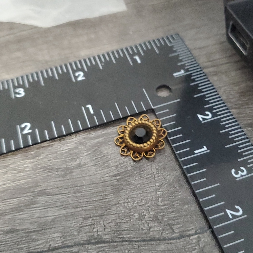 Chocolate Crystal Sunburst Cabochon For Jewelry Making Crafting Etc P334 - Picture 3 of 4